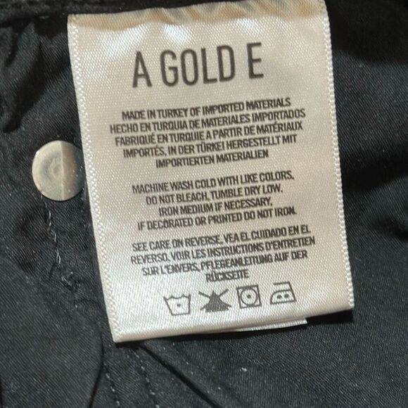 Agolde Black Cotton Blend Roxanne Super High Rise Skinny Leg Jeans Size 28 - Picture 9 of 11